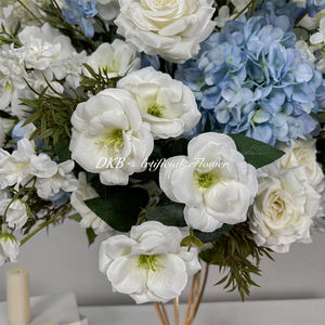 Centros de Mesa Populares para Bodas, Bola de Flores Azul y Blanca de 70 cm, Bola de Flores Artificiales de Seda para Decoración de Mesa de Bodas - Product Image 6