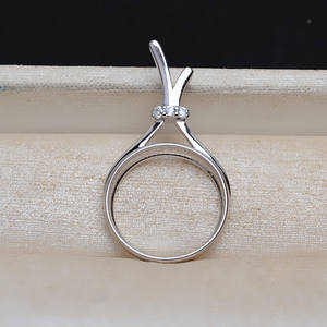 Mabei - Soporte para Colgante de Plata de Ley S925, 18 mm, para Perlas, Accesorio para Manualidades, con Decoración Vacía, Fornituras y Componentes para Joyería - Modelo 4887 - Product Image 2