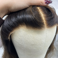 Pelucas Largas Sin Pegamento de Calidad 12A, Cabello Virgen Kosher, Cutícula Alineada, Raíz Plana, Balayage Marrón, Nudos Pequeños Individuales, con Forro, de Cabello Natural