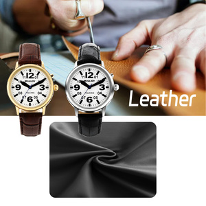 Montre connectée dorée pour hommes, avec notification de <span class=keywords><strong>voix</strong></span> claire et forte, horloge et date, alarme pour les personnes âgées et bestioles - Product Image 6