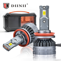 Ampoule de phare de voiture LED super lumineuse H11 haute puissance 160W 18000ml phares LED 3 couleurs