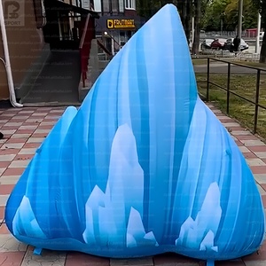 Gigantesco iceberg gonfiabile a LED luminoso in tessuto Oxford, modello di ghiacciaio gonfiabile per decorazioni invernali/eventi estivi/feste - Product Image 1