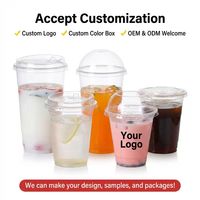 Gobelets transparents en forme de U avec couvercles, sans BPA, en PP de qualité alimentaire, empilables, réutilisables, pour sauces, condiments, yaourts