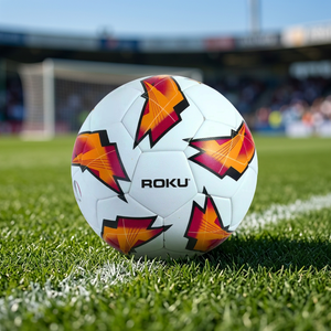 Ballon de football personnalisable de haute qualité, multicolores, en cuir PU, léger (0,4-0,45 kg), logo imprimé, design personnalisable, service OEM - Product Image 3