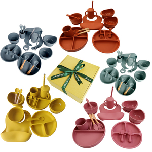 13 pcs Alimentazione Del Bambino Del Silicone Ciotola Piatto Set Da Tavola Per <span class=keywords><strong>Bambini</strong></span> Impermeabili Cucchiaio di Bambino Bavaglini di Aspirazione Ciotola <span class=keywords><strong>Piatti</strong></span> Per <span class=keywords><strong>Bambini</strong></span> - Product Image 1