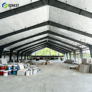 โรงงานโครงสร้างเหล็กสำเร็จรูปขนาดใหญ่สำหรับห้องเย็นแบบกำหนดเองได้ 150X200X25 อาคารพาณิชย์อเนกประสงค์คุณภาพเยี่ยม - Product Image 1