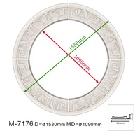 Médaillon de plafond en polyuréthane résistant à la décomposition, durable et écologique, facile à installer, ODM/OEM Gemei M-7184, pour la décoration d'appartements