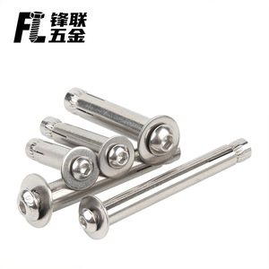 Chevilles d'expansion en acier inoxydable Fenglian 304 à tête ronde, filetées, hexagonales internes, semi-rondes, qualité A, norme GB, pour béton - Product Image 2