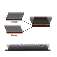 Extension de cils YY/V/W Taille 6mm J B C CC D DD Curl YY Vendeur d'extension de cils