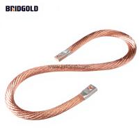 Nouvelles barres omnibus personnalisées en cuivre nu/étamé, conducteurs flexibles multibrins avec cosses 100mm²-500mm², 6mm², 10mm² pour batterie