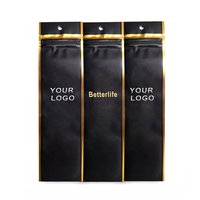 Échantillon gratuit OEM, sachet refermable en PE Mylar anti-odeur, résistant aux enfants, pour aliments pour animaux de compagnie, petit sac noir avec mon logo, matériaux recyclés