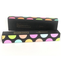 Boîte d'emballage personnalisée en carton recyclable pour macarons, chocolats et sucreries, avec logo gaufré à l'or et séparateur en papier