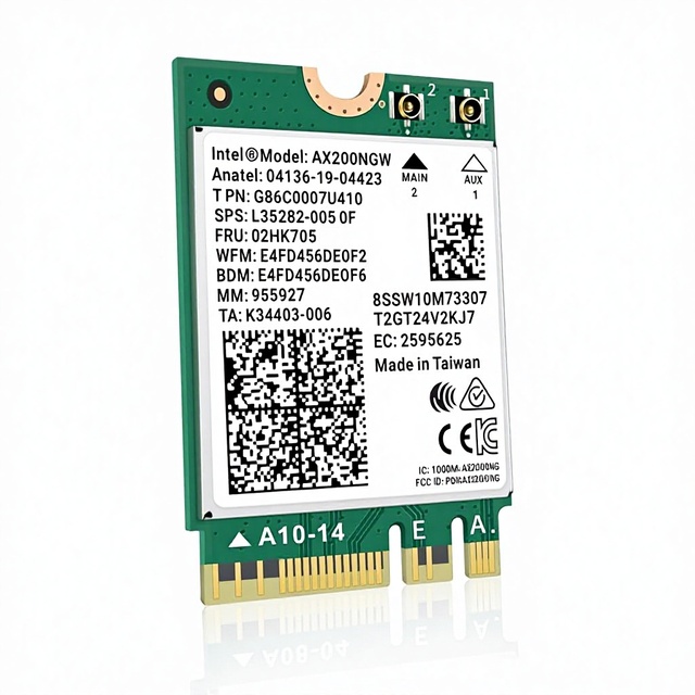 AX200NGW WiFi 6 (802.11ax) Wireless Network Card 2.4GHz/5GHz MU-MIMO 100m Transmission 21W Power for PC/Laptop Windows 10/11
