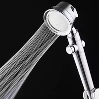 Pommeau de Douche Ionique Premium à 3 Réglages avec Filtre PP, Bouton Pause, Douchette à Main pour Hôtels, Appartements et Projets