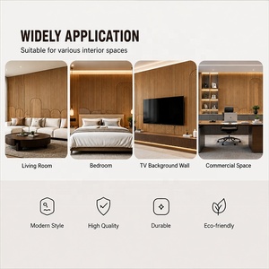 Shengtai Indoor Seamless Decorative Bamboo Charcoal Wood Veneer Cladding Panels for Living Room <strong>Walls</strong> <strong>Covering</strong> - Product Image 6