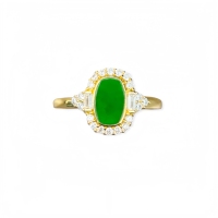 Bague en jadéite birmane naturelle de qualité A, vintage, ajustable, verte, pour femme, à porter au quotidien, cadeau (avec NGTC)