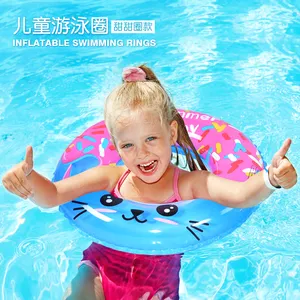 Inflatable bơi vòng nhà sản xuất bán buôn Donut cá mập Nàng tiên cá PVC mùa hè bãi biển hồ bơi Float Ngoài Trời Dành cho người lớn trẻ em bơi vòng