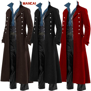 Traje Medieval Vintage Minthson para Hombre, Chaqueta Larga Gótica, Esmoquin de <span class=keywords><strong>Showman</strong></span>, Frac, Abrigo, Disfraz de Halloween - Product Image 2
