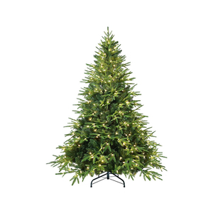 Sapins de Noël artificiels floqués blancs de haute qualité, pré-éclairés par LED, grands sapins de Noël LED pour extérieur - Product Image 5