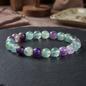 Natural Multi Fluorite Stone <b>Bracelet</b> Chakra <b>Healing</b> Crystal Gemstone <b>Bracelet</b> Wholesale Supplier Manufacturer From India - Product Image 2