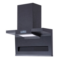 Hotte de cuisine intelligente professionnelle en acier inoxydable, Design moderne OEM, hotte d'échappement de cuisine de luxe pour cheminée