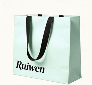 Sacs en papier colorés de luxe, logo imprimé personnalisé, sacs cadeaux personnalisés avec votre propre logo - Product Image 2