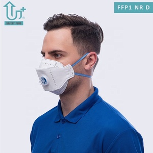 Masker Respirator FFP1 Sekali Pakai Bersertifikat CE, Abu-abu, <span class=keywords><strong>3</strong></span> Lapis Kain Melt-blown, Klip Hidung yang Dapat Disesuaikan, Anti Debu, Bernapas, Dilengkapi Katup - Product Image 4