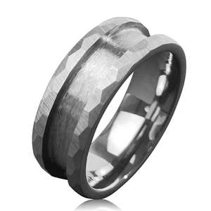 Anillos de Tungsteno con Incrustaciones de Madera y Cerámica de 8mm, Anillos de Carburo de Tungsteno para Hombre, Anillos de Compromiso y Boda, Venta al Por Mayor - Product Image 3
