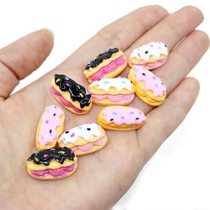 100 Piezas de Resina de Pan de Chocolate con Reverso Plano, Cabujón, Suministro de Arte de Comida en Miniatura, Adorno Decorativo para Manualidades - Product Image 1