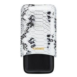 ซองใส่ซิการ์แบบพกพา ทำจากหนังเกรดหนึ่ง โลโก้ไทเทเนียมสตีล กล่องใส่ซิการ์ - Product Image 2