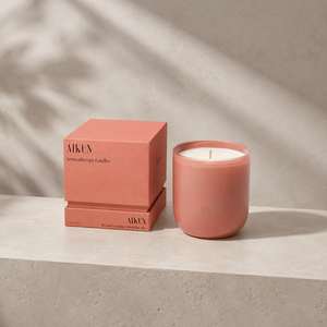 Bougie parfumée AIKUN de luxe en verre avec étiquette privée, bougie aromathérapeutique en cire de soja naturelle avec logo personnalisé pour la décoration de la maison - Product Image 1