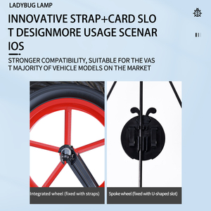 Lumière décorative pour roue de <span class=keywords><strong>vélo</strong></span> en forme de coccinelle, rechargeable par USB - Product Image 4