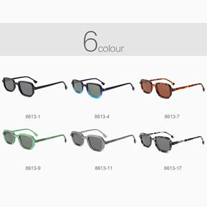 2025最新ファッションカスタムロゴ手作りサングラスビンテージ小型フレームアセテートメガネUV400偏光眼鏡 - Product Image 5