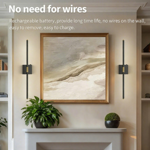 Modern Wall <b>Lamp</b> Black Aluminum Alloy Led <b>Touch</b> Control For Living Room Bedroom Corridor - Product Image 2