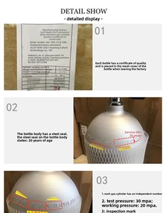 <span class=keywords><strong>Bouteille</strong></span> de <span class=keywords><strong>plongée</strong></span> en alliage d'aluminium <span class=keywords><strong>12L</strong></span>, réservoir d'air haute pression avec valve universelle unisexe, Taïwan et Chine continentale - Product Image 6