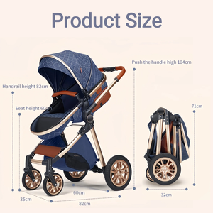 Poussette pliable à prix d'usine avec harnais 5 points, design haute vue, grand rangement, <span class=keywords><strong>barre</strong></span> amovible, pour tout-petit - Product Image 6