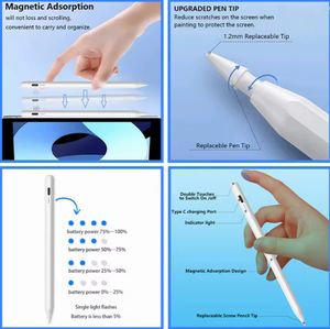 ปากกาสไตลัสแบบคาปาซิทีฟอเนกประสงค์สำหรับแท็บเล็ตสมาร์ทโฟนแอนดรอยด์ iOS <span class=keywords><strong>3</strong></span>หัวชาร์จซ้ำได้ดินสอที่ใช้งานทนทานมีความแม่นยำสูง - Product Image 4