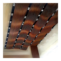 Deflector de tira de aluminio ondulado 3D de diseño moderno, cuchillas de techo lineales, Panel de Metal suspendido para tienda de aeropuerto y centro comercial, techo falso