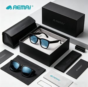 Lunettes de soleil intelligentes AEMEI SAG4 à prix abordable, anti-lumière bleue, enregistrement audio-vidéo, traducteur IA, Wi-Fi, magnétiques, IPX-4 - Product Image 5