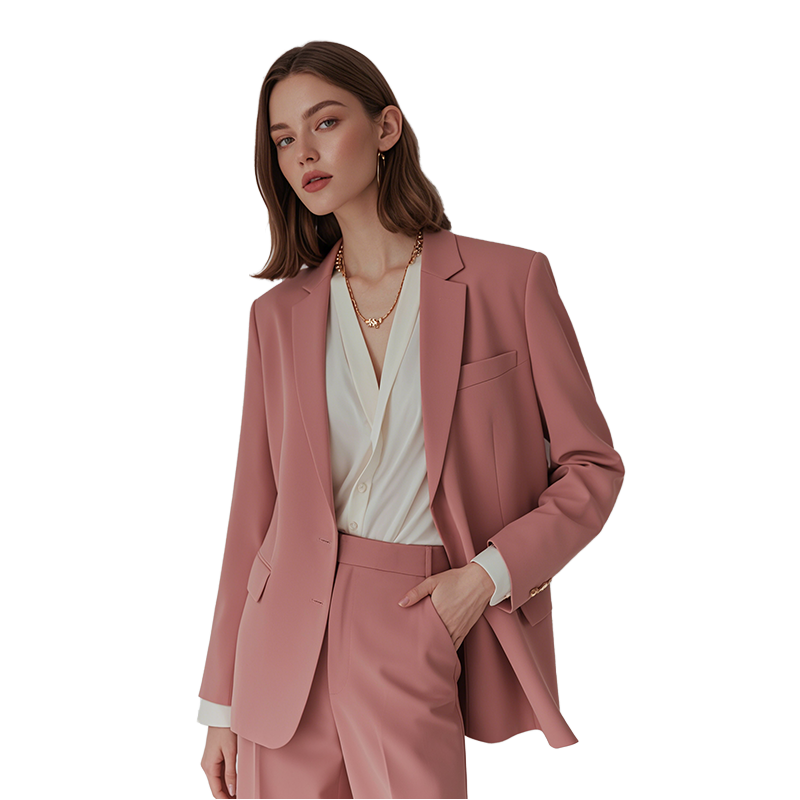 Women Two Piece Set Coat Pants
