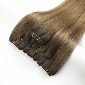 Factory Hot Selling 100% Human Virgin European Cuticle Aglined Hair Can Be Cut Genius Weft Hair Extensions