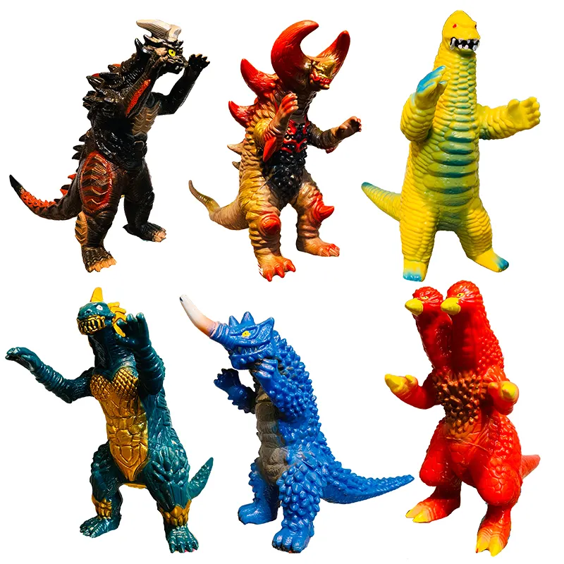 boy soft glue monster realistic with 6 styles of sound and light dinosaur action figure toys