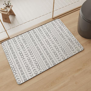 Alfombra de baño de estilo marroquí, rectangular, absorbente, de secado rápido, antideslizante, para sala de estar, dormitorio, baño, balcón - Product Image 3