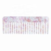 Anti Static Detangle Essigsäure Glattes Haar Kamm Tragbares Leoparden marmor kissen Benutzer definierter breiter Zahnkamm
