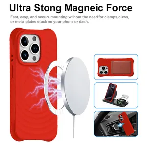 Stoßfest weiches flüssiges Silikon iPhone 15 Plus Hülle magnetische kabellose Aufladung Handyhüllen für Serie