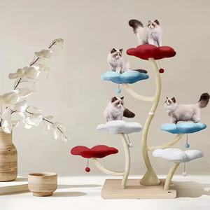 Özelleştirilebilir renkli uzun boylu büyük ağaç kulesi Premium peluş Sisal mesajları mobilya çiçek ev mobilya tırmanma oyuncak - Product Image 3