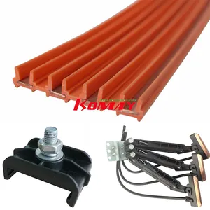 KOMAY 3P 30A 120A seamless crane busbar jointless monorail safety copper conductor bar system