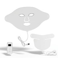 Masque de luminothérapie LED EYCO pour le visage et le cou, masque de luminothérapie infrarouge rouge pour le visage et le cou