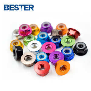 Din6926 đầy màu sắc hợp kim nhôm 6061 6063 màu chống nới lỏng Hex mặt bích Nylon khóa NUT - Product Image 2