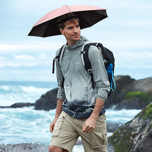 Chapeau parapluie pliable portable à porter sur la tête, idéal pour le camping, la pêche, la plage - Product Image 3